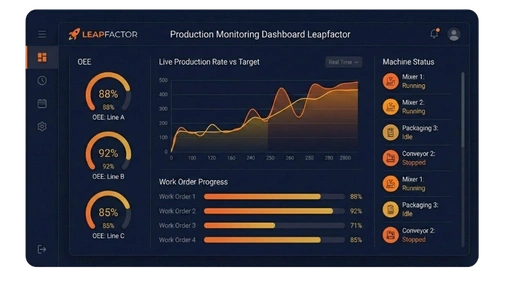 Dashboard OEE Monitoring System Leapfactor